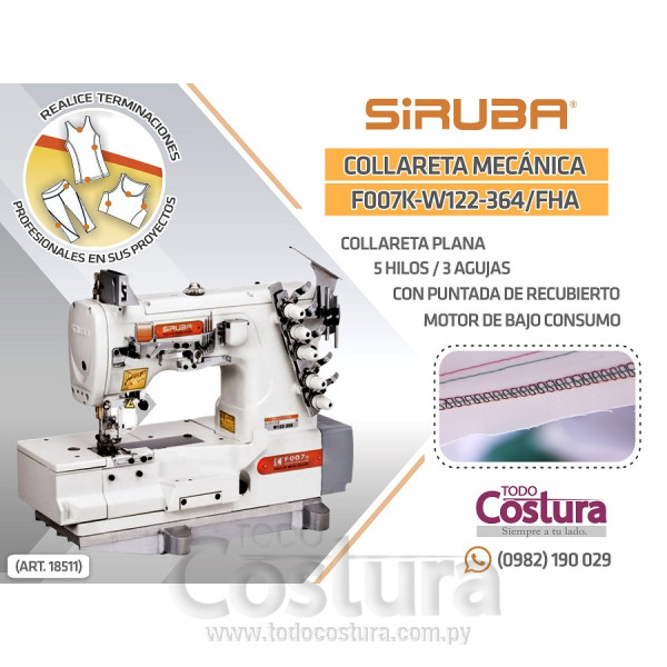 COLLARETA (MECANICA ; NORMAL) SIRUBA F007K-W122-364/FHA